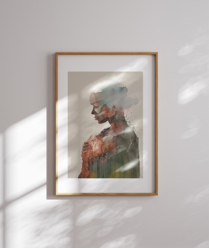 Portrait Abstrait aquarelle