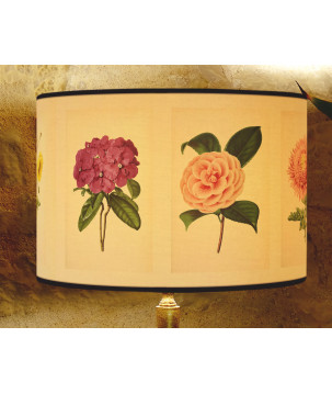 Suspension et Abat-jour Fleur Vintage hortensia