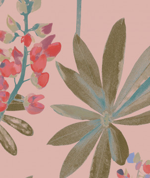 Papier peint fleurs lupine ALABASTER zoom