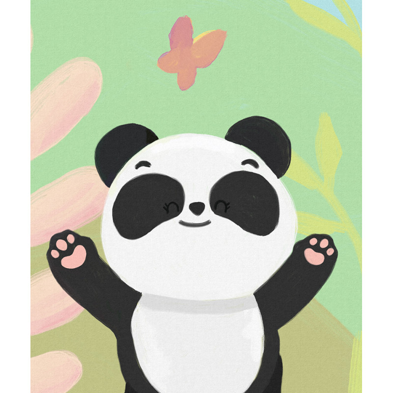 Papier peint enfant panda nature zoom