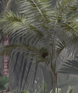 Papier peint jungle panoramique tropicale