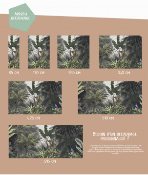 Papier peint jungle panoramique tropicale formats