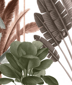 papier peint jungle tropicale color zoom