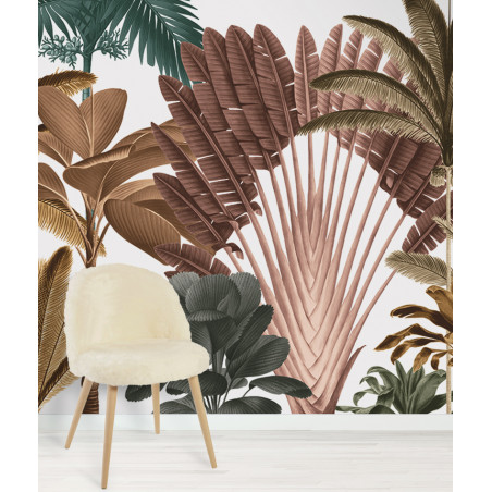 Papier peint jungle tropicale vintage color