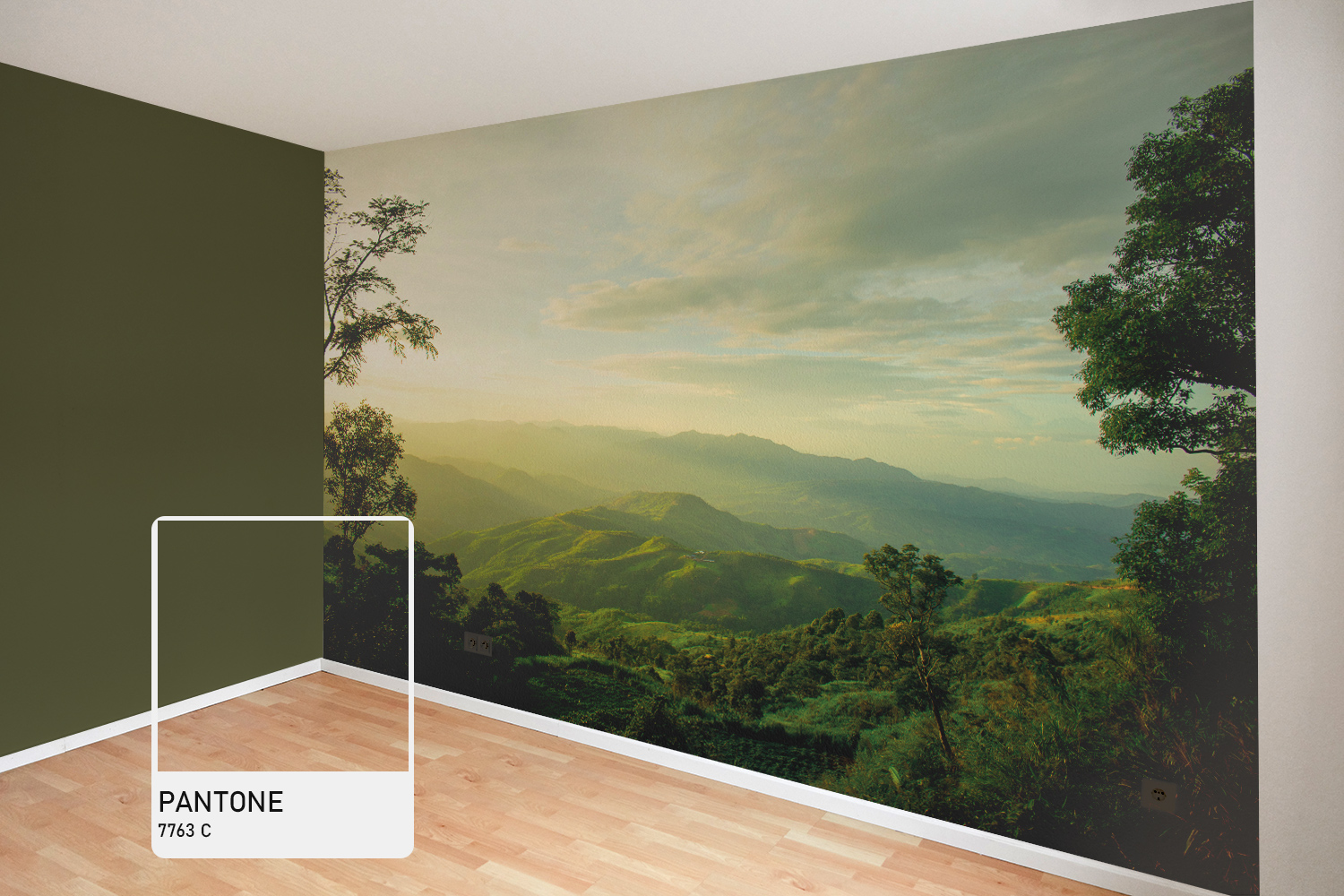 exemple papier peint panoramique paysage jungle