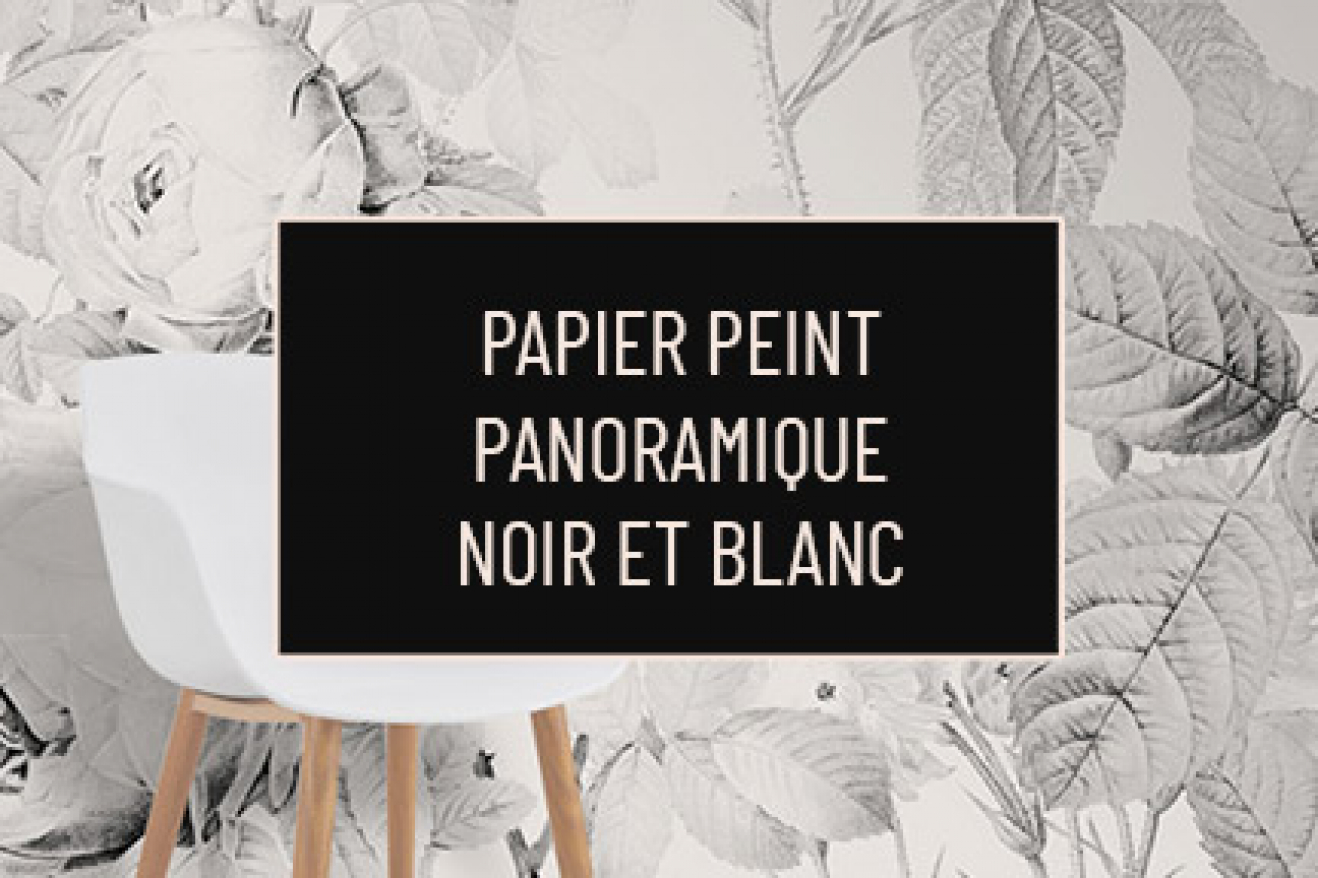 Yeda Design - Papier peint panoramique noir et blanc made in France